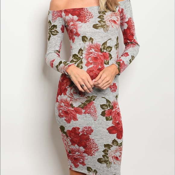 Parkview LA Dresses & Skirts - Last Best Seller off shoulder floral bodycon dress